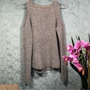 NWT Lilla P Cold Shoulder Sweater - Gray